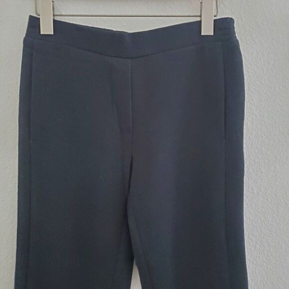 BCBGMaxAzria Pants XS Black Pique Knit Pull On Slim Straight Business Casual - Picture 2 of 11